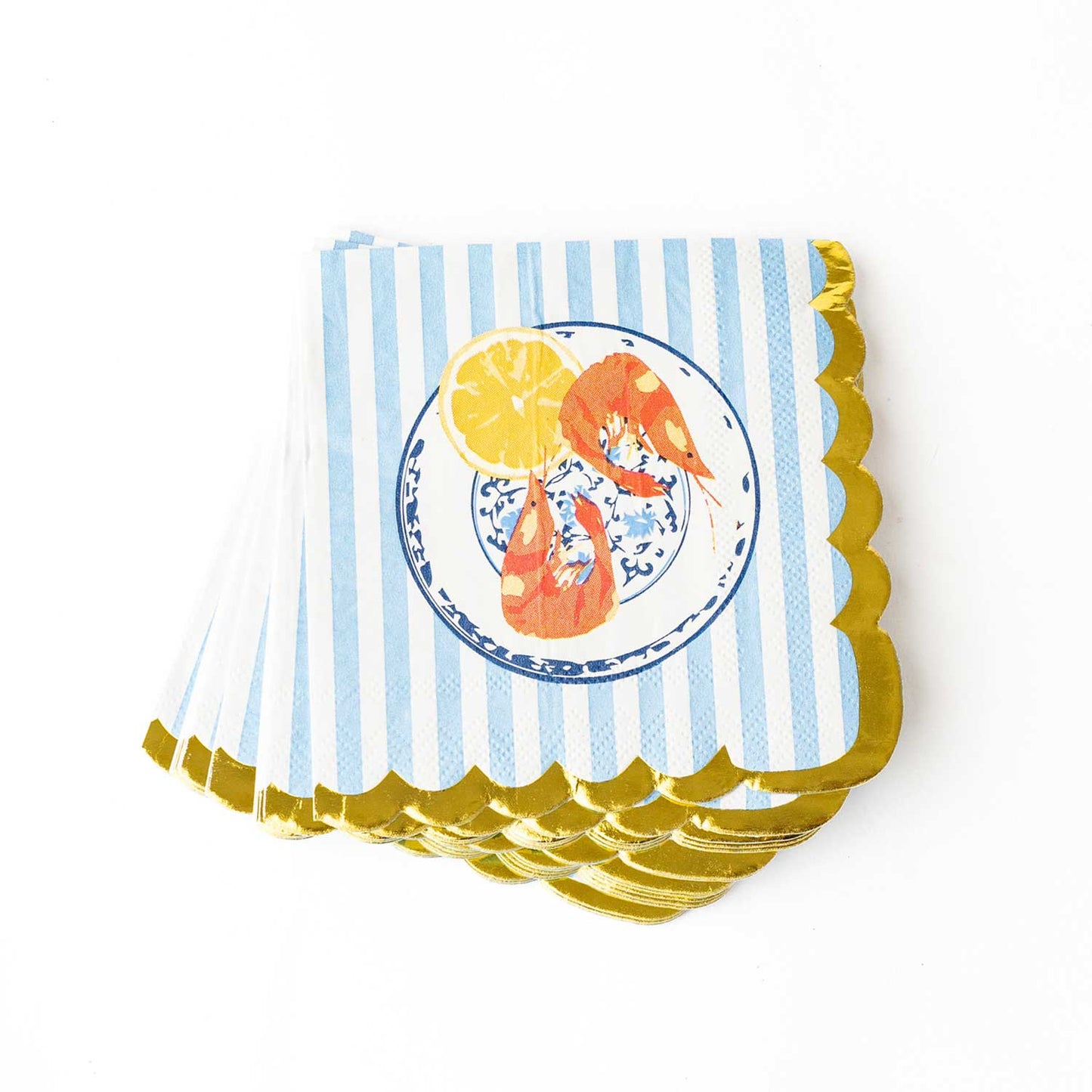 Paper Bev Napkins - Lemon Santorini