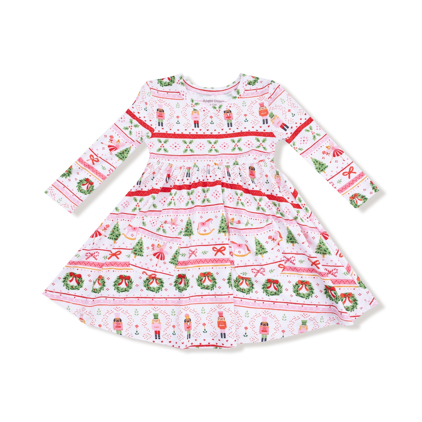 Sugar Plum Fairy - Nutcracker Fair Isle - Pink - Twirly L/s Dress