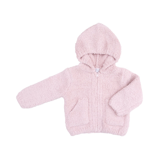 Chenille Hooded Jacket in Blush