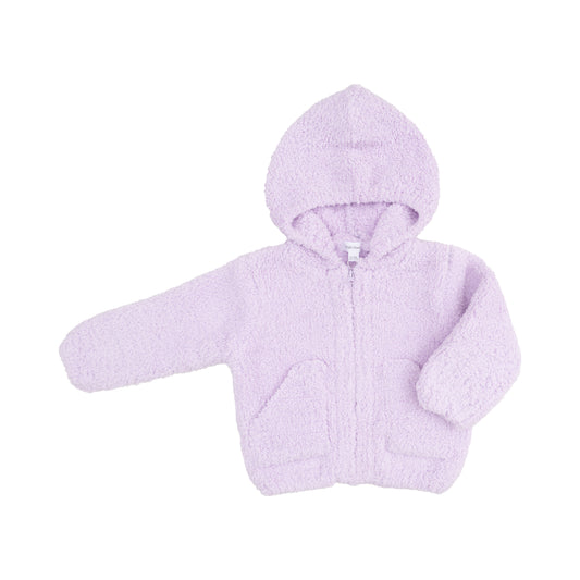 Chenille Hooded Jacket in Lavender