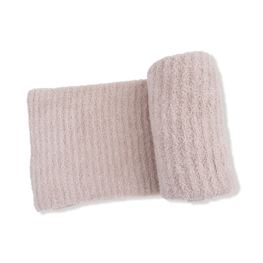 Chenille Blanket With Striped Texture Stone 30X30