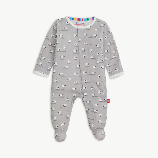 Baa Baa Baby Gray Modal Magnetic Footie