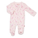 Pink Jolie Giraffe Organic Cotton Mag Footie