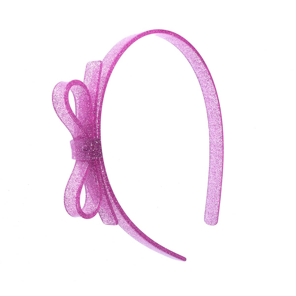Glitter Light Pink Thin Bow Headband