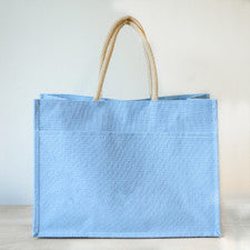 Jute  Pocket  Tote - Palace Blue