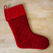 Quilted Stocking - Red