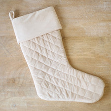 Quilted Stocking - Cream