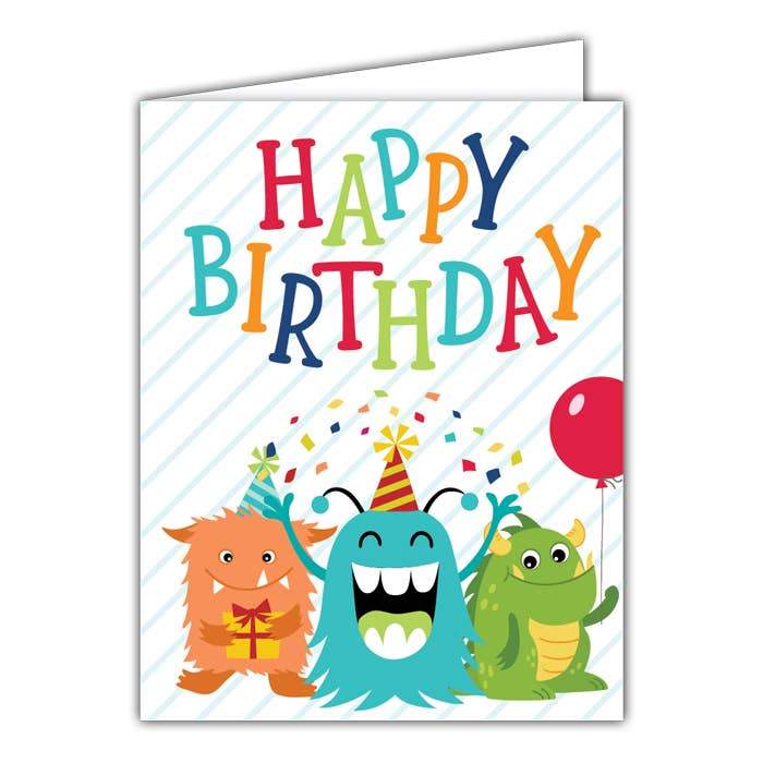 Happy Birthday Small Folded Greeting Card