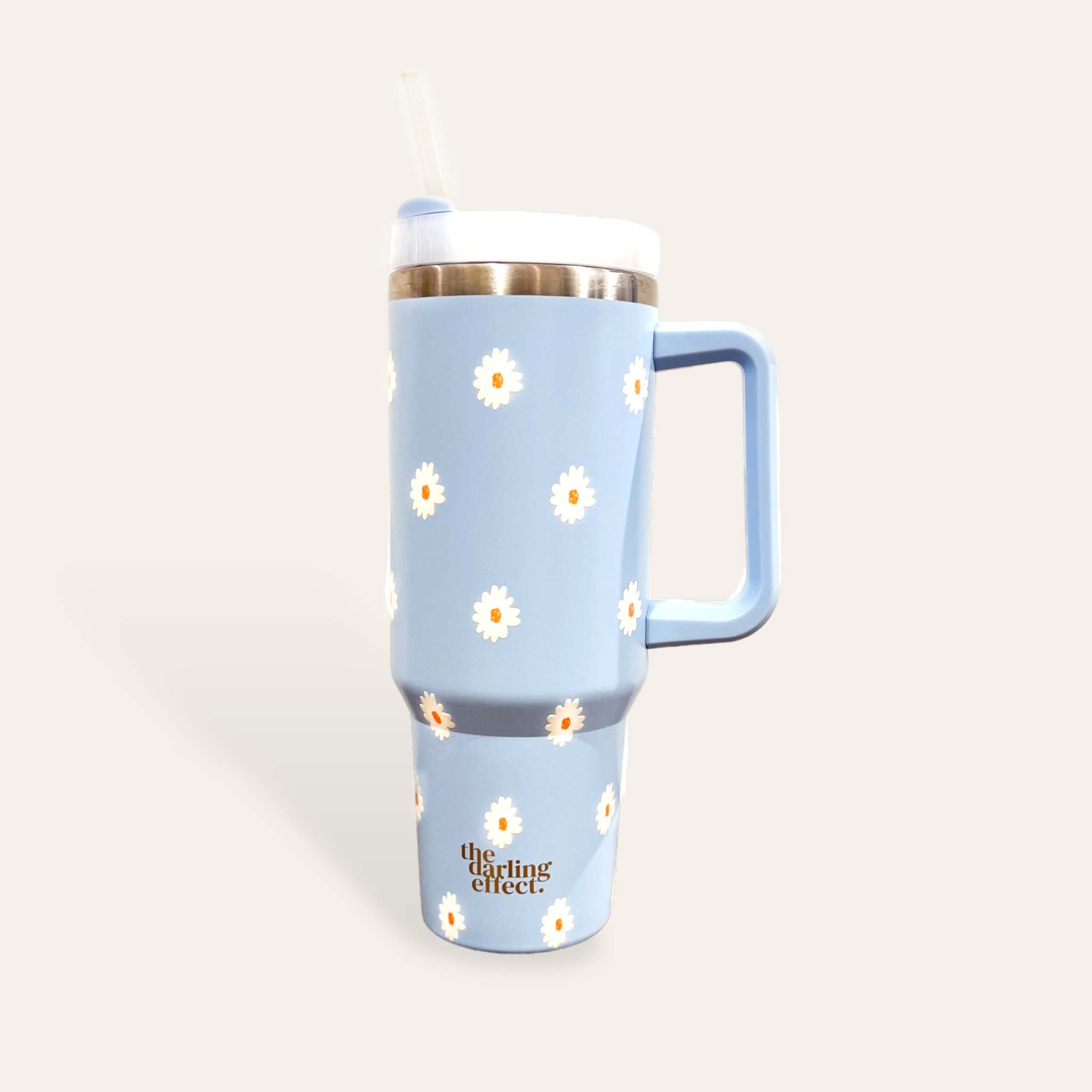 Dancing Daisy Blue Take Me Everywhere Tumbler - 40 oz