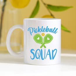 Pickleball Squad Mug, Pickleball Team Coffee Cup, Gift Mug 11oz