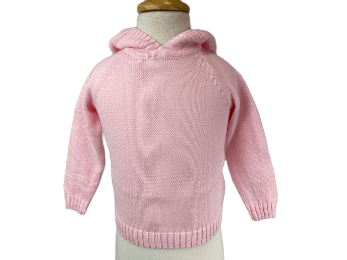 Little la la Cotton Knit Hooded Sweater