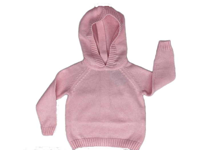 Little la la Cotton Knit Hooded Sweater