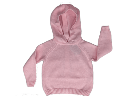 Little la la Cotton Knit Hooded Sweater