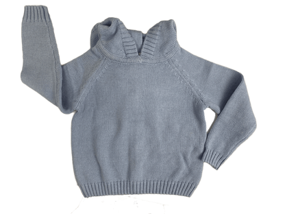 Little la la Cotton Knit Hooded Sweater