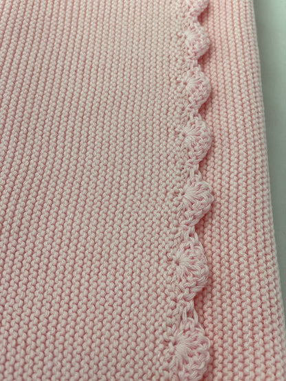 Little la la Cotton Knit Baby Blanket