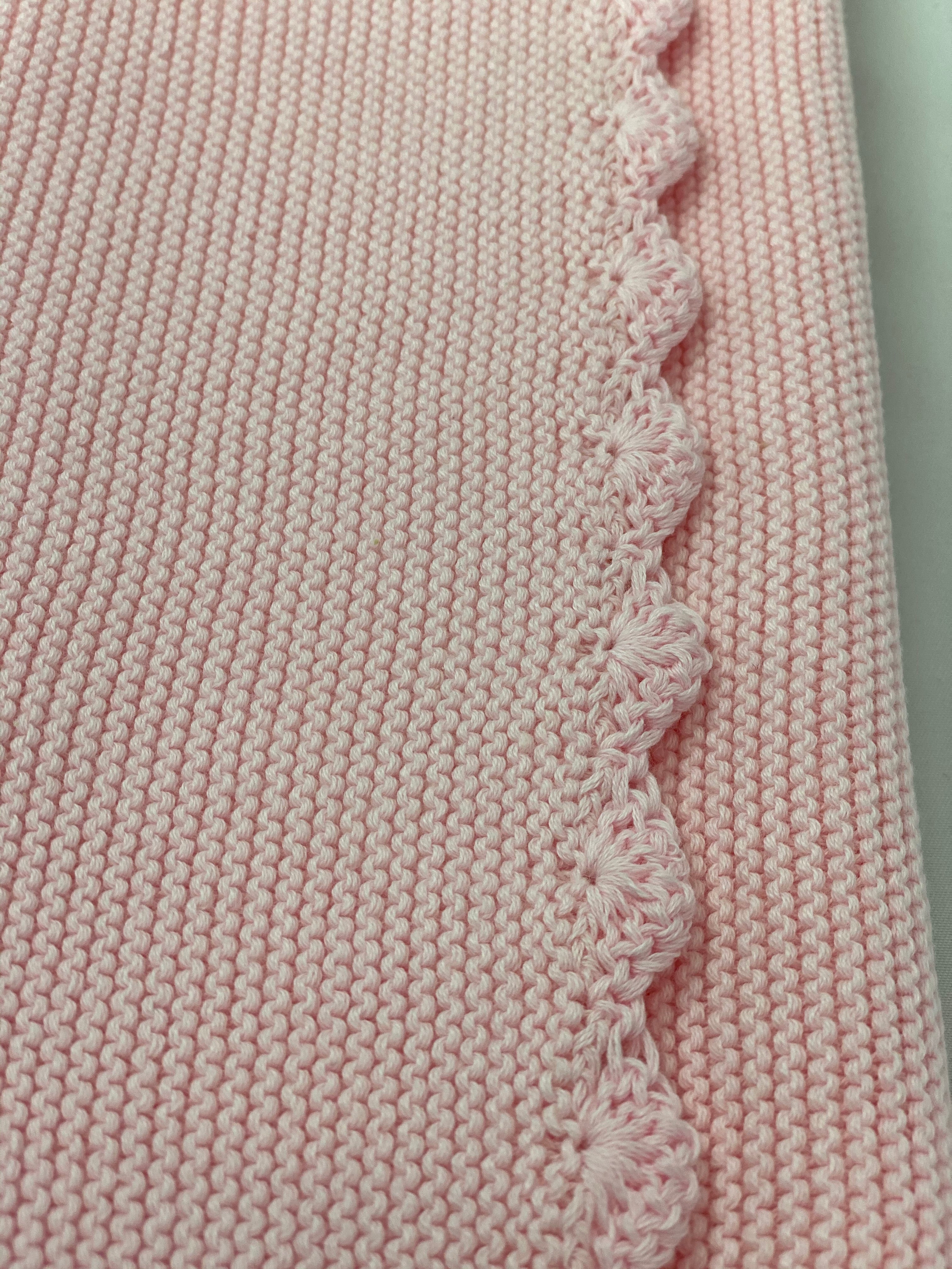 Little la la Cotton Knit Baby Blanket