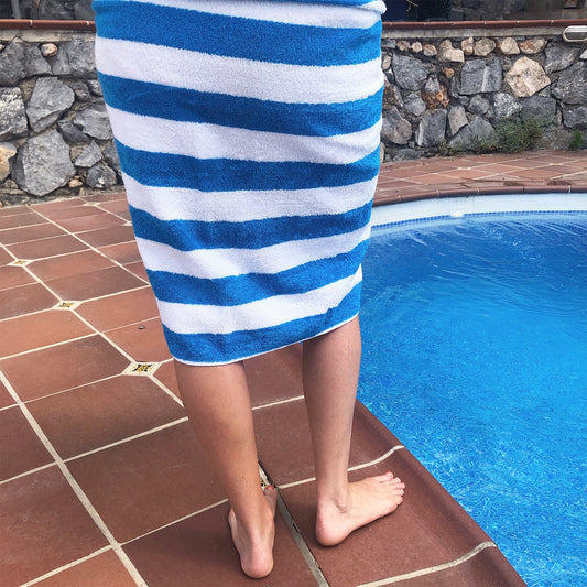 Cabana Beach Towels - Large 30 x 70 Inch Striped Cotton