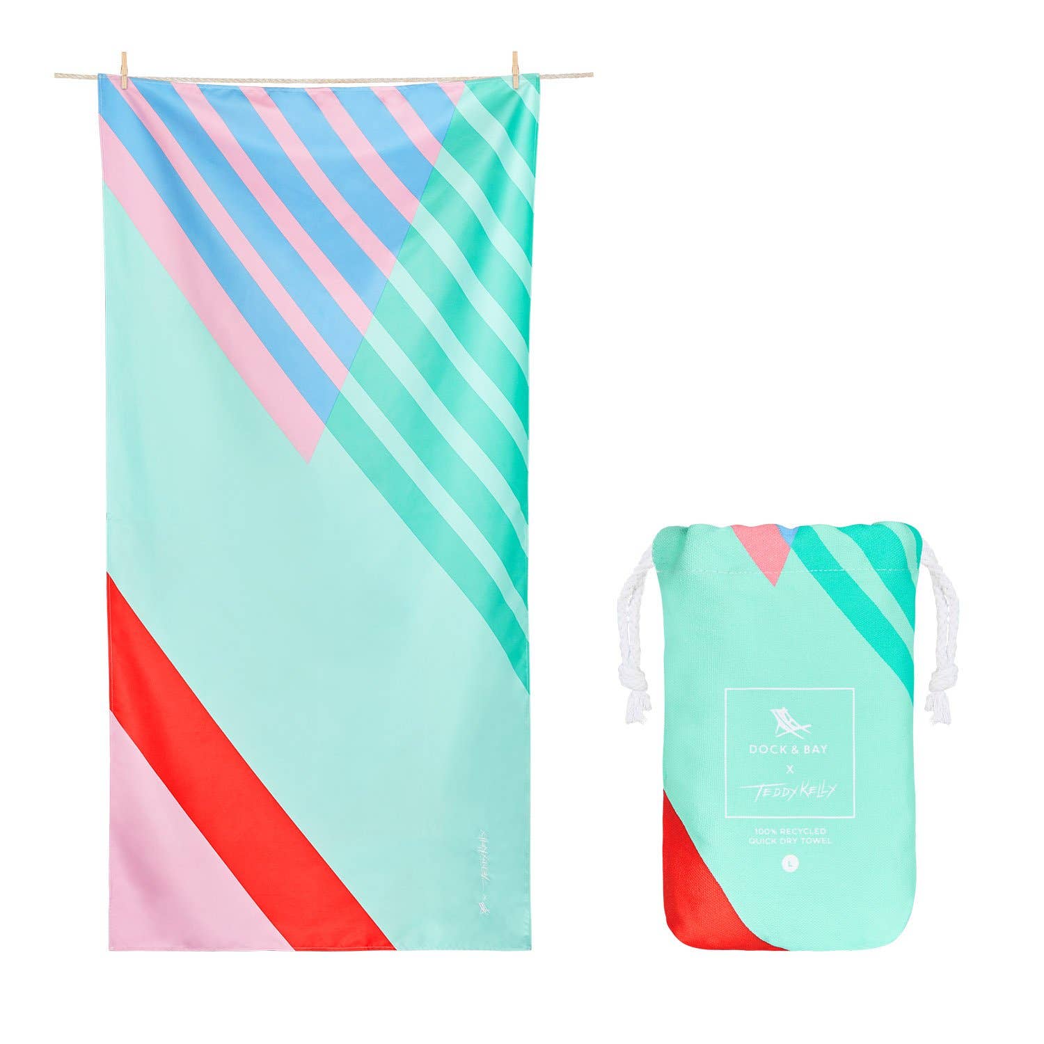 Dock & Bay Quick Dry Beach Towel - Ted Kelley Collaboration