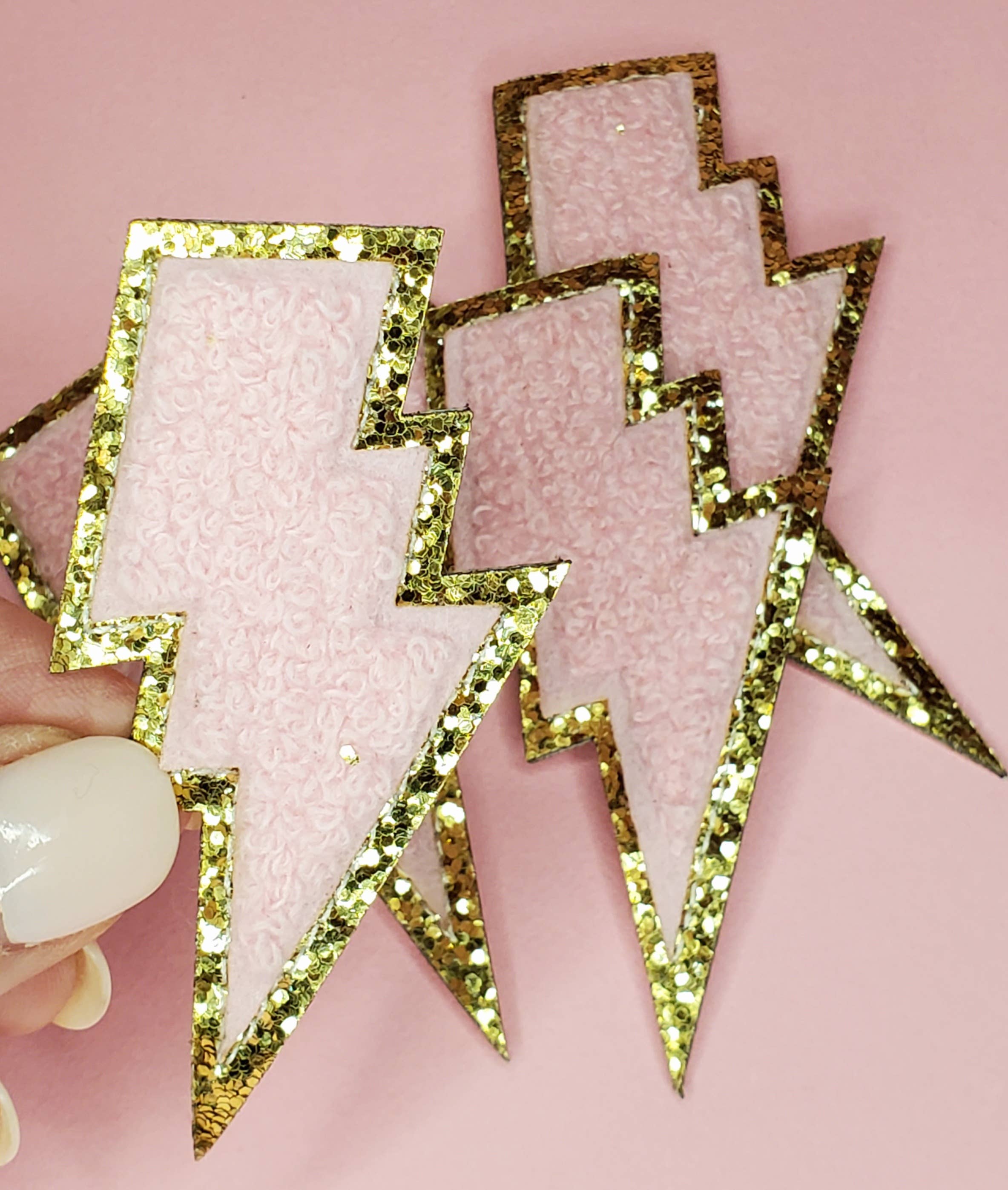 Lightening Bolt Chenille Patches