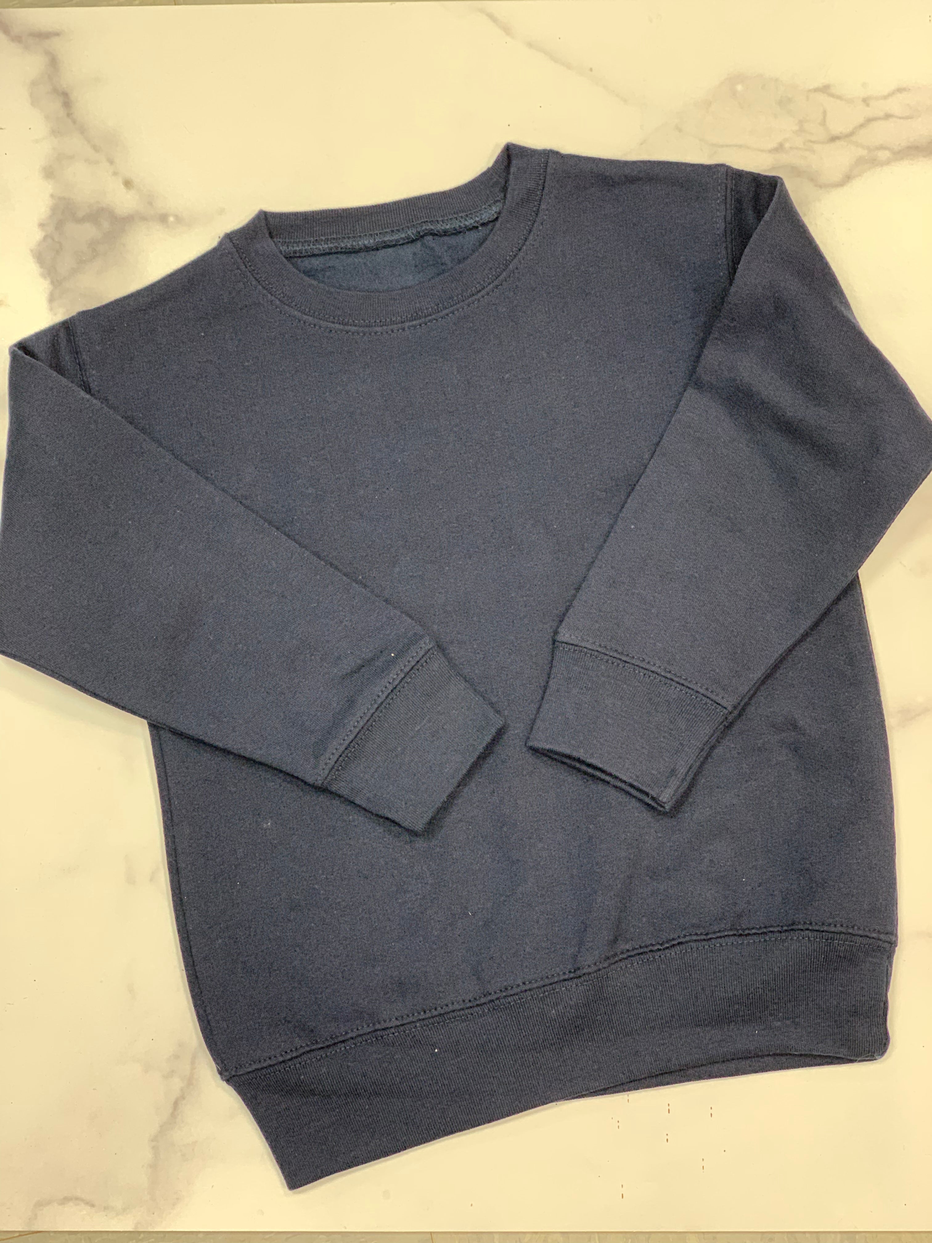 Navy toddler & child crewneck sweatshirt