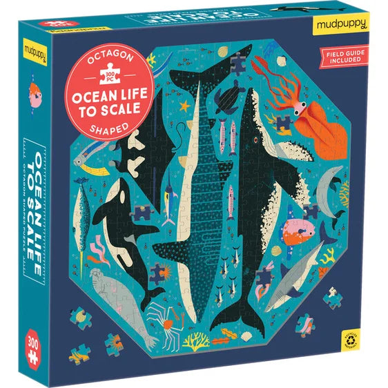 Puzzle 300 Shaped Octagon Ocean Life To Scale