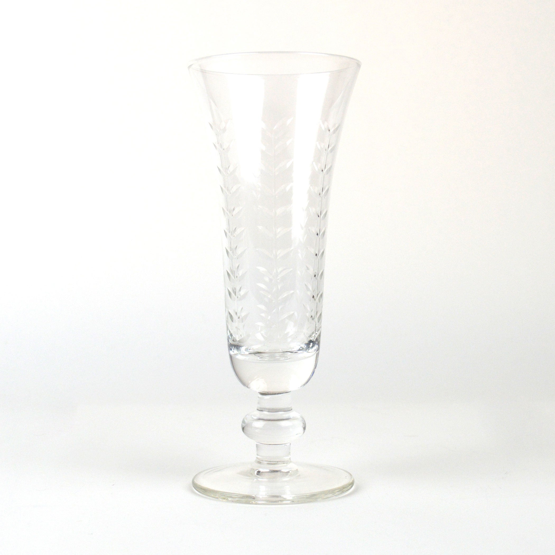 Etched Champagne Glass - Clear