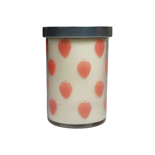 12oz Screen Print Candle - Strawberry Tomato Vine