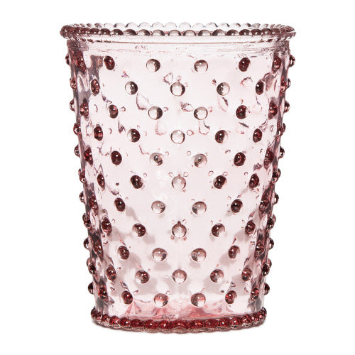 Empty Hobnail Glass - Coral #45