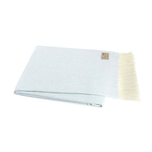 Italian Herringbone Throws in Baby Blue