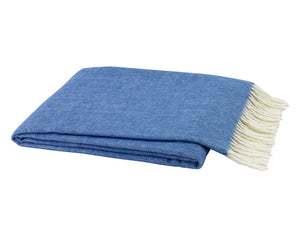 Italian Herringbone Throws in Marina