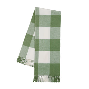 Buffalo Check Throw in Olive