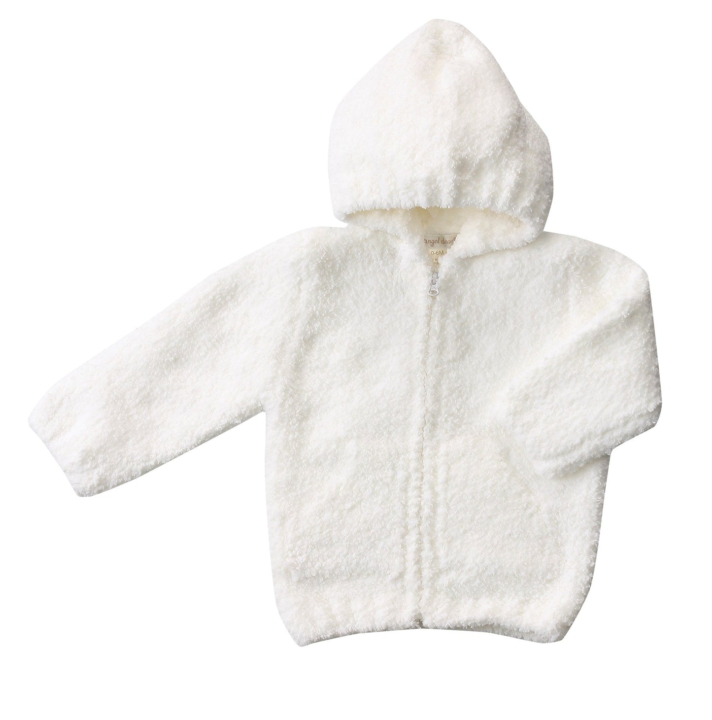 White Chenille Hoodie in Size 12/18M